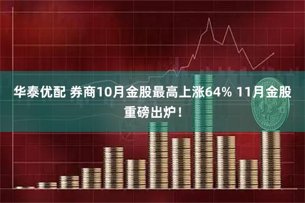 华泰优配 券商10月金股最高上涨64% 11月金股重磅出炉！